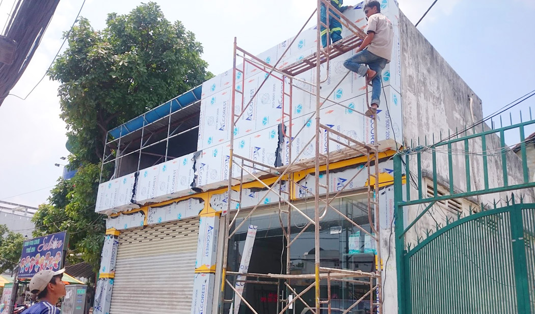 thi công mặt dựng, bảng hiệu alu